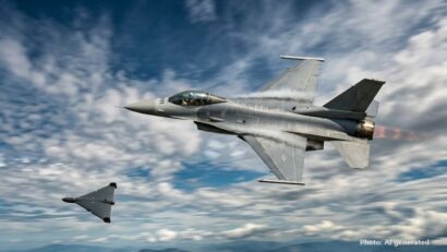 F-16 and drone (AI-generated photo)
