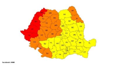 Caniculă în România (sursă foto: Facebook.com/Administratia-Nationala-de-Meteorologie)