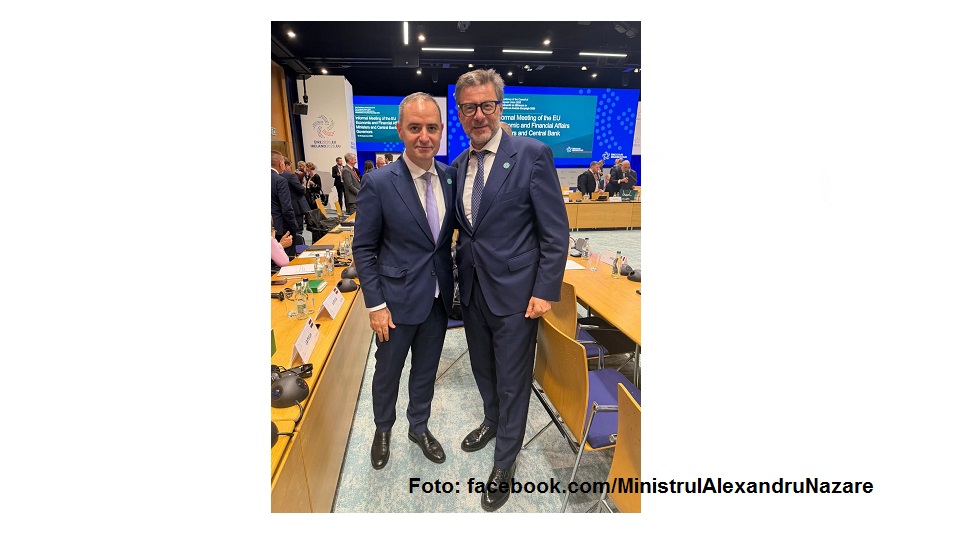 Alexandru Nazare și omologul italian, Giancarlo Giorgetti (Foto: facebook.com/MinistrulAlexandruNazare)