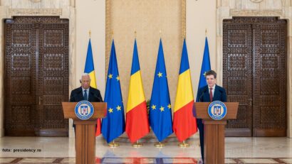 Președintele României, Nicușor Dan şi Președintele Consiliului European, António Costa (sursă foto: