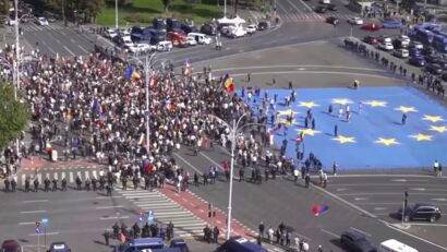 Protest violent în capitală (Sursa foto: RRI)