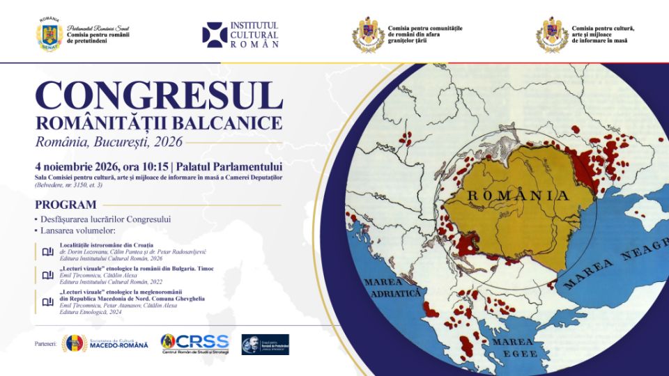Afiş Congresul Românităţii Balcanice (foto: icr. ro)