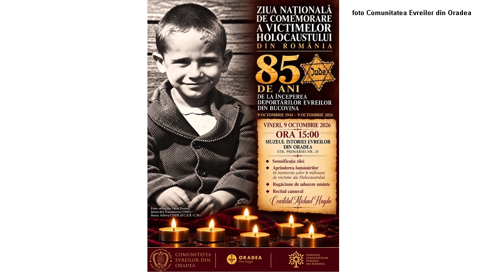 Ziua Națională de Comemorare a Holocaustului, la Oradea (foto Comunitatea Evreilor din Oradea)