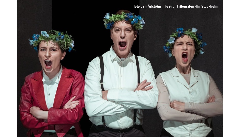 „Tatăl, pogromul și paralela” (foto Jan Ärfström - Teatrul Tribunalen din Stockholm)